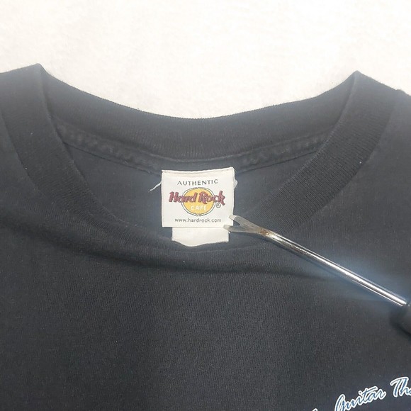 Vintage Hard Rock Cafe Hollywood, FL Fade Black Graphic T-Shirt Men’s Size Large - Picture 5 of 9